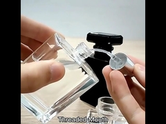 গ্লাস মিস্ট স্প্রে 30 মিলি 50 মিলি বিলাসবহুল কালো খালি বর্গাকার সুগন্ধি বোতল